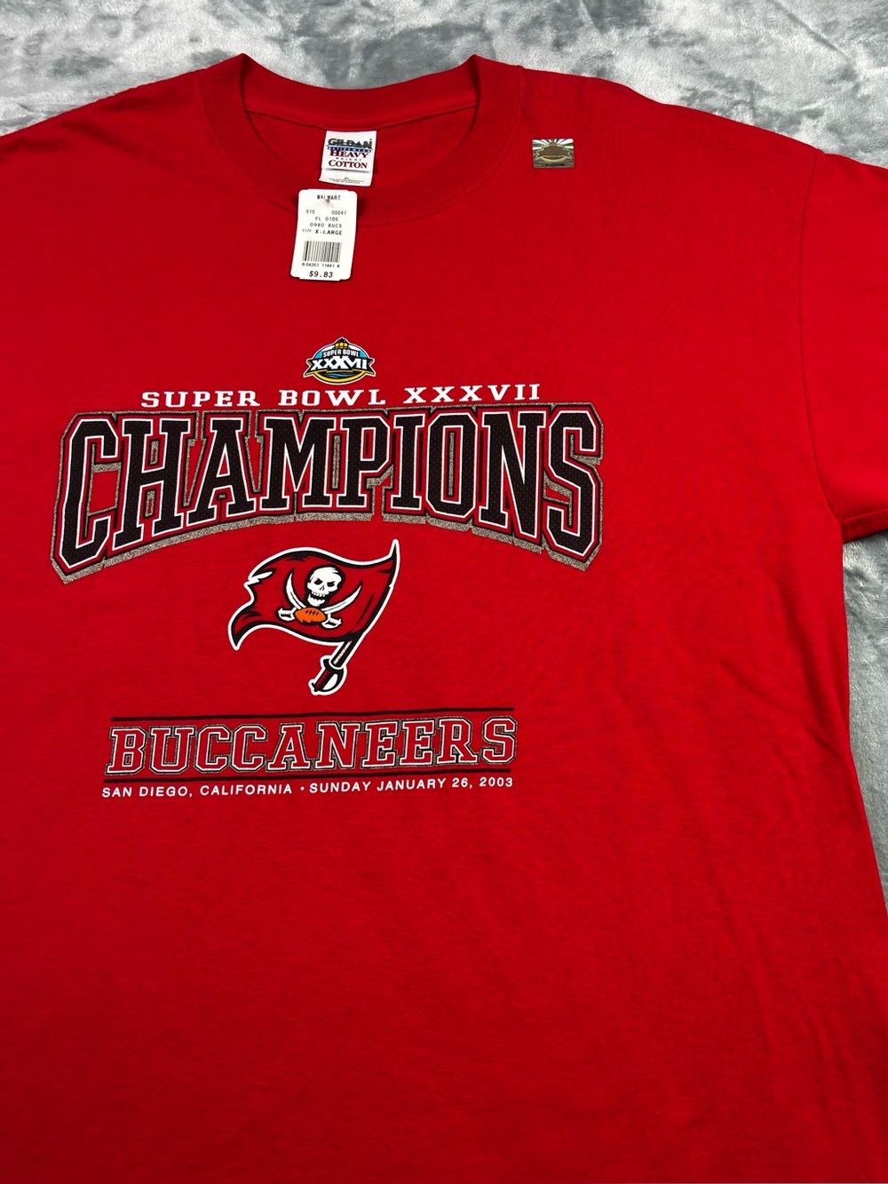 VTG Tampa Bay Buccaneers Super Bowl XXXVII Champions T-Shirt Size XL 2003 NFL